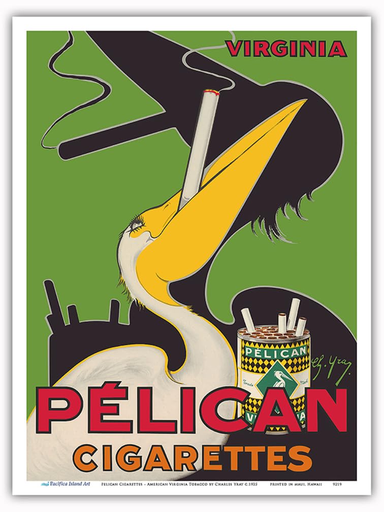 Amazon.com: Pelican Cigarettes - American Virginia Tobacco Poster